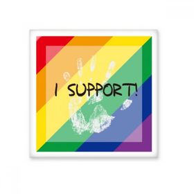 Dıythinker LGBT Gökkuşağı Bayrağı I Destek Seramik 10x10 cm Seramik Karo