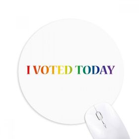 Dıythinker LGBT Gökkuşağı Bayrağı I Oy Bugün Baskılı Yuvarlak Kaymaz Kauçuk Mouse Pad