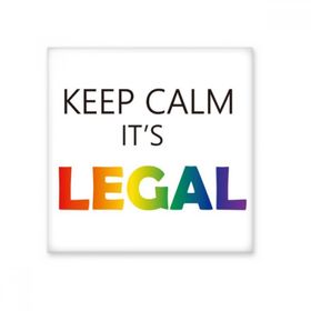 Dıythinker LGBT Gökkuşağı Bayrağı Keep Calm Seramik Bisque Fayans 10x10 cm Seramik Karo