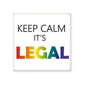 Dıythinker LGBT Gökkuşağı Bayrağı Keep Calm Seramik Bisque Fayans 10x10 cm Seramik Karo