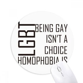 Dıythinker LGBT Gökkuşağı Bayrağı Seçimi Veya Baskılı Yuvarlak Kaymaz Kauçuk Mouse Pad