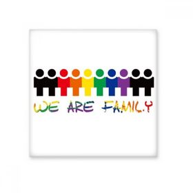 Dıythinker LGBT Gökkuşağı Bayrağı We are Family 20x20 cm Seramik Karo
