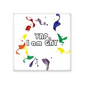 Dıythinker LGBT Gökkuşağı Bayrağı Yap I Am Gay Seramik 10x10 cm Seramik Karo