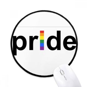 Dıythinker LGBT Gökkuşağı Gay Lezbiyen Transseksüel Yuvarlak Kaymaz Mouse Pad
