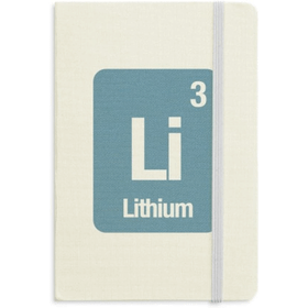 Dıythinker Li Lityum Kimyasal Element Bilim Defteri Kumaş Sert Kapak A5 Defter