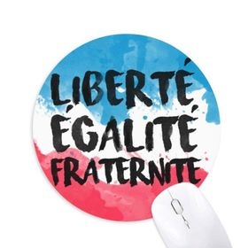 Dıythinker Liberte Egalite Fraternite Fransa Mark Bayrak Baskılı Yuvarlak Kaymaz Kauçuk Mouse Pad