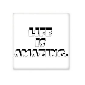 Dıythinker Life is Amazing Seramik Bisque Fayans 10x10 cm Seramik Karo