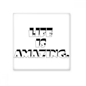 Dıythinker Life is Amazing Seramik Bisque Fayans 10x10 cm Seramik Karo