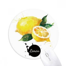 Dıythinker Limon Meyvesi Lezzetli Sağlıklı Suluboya Baskılı Yuvarlak Kaymaz Kauçuk Mouse Pad