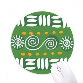 Dıythinker Line Count Meksika Totems Antik Uygarlık Baskılı Yuvarlak Kaymaz Kauçuk Mouse Pad