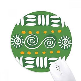 Dıythinker Line Count Meksika Totems Antik Uygarlık Baskılı Yuvarlak Kaymaz Kauçuk Mouse Pad