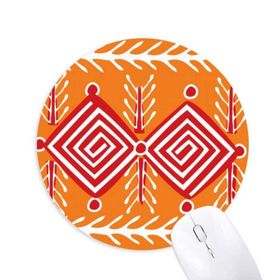 Dıythinker Line Meksika Totems Antik Uygarlık Baskılı Yuvarlak Kaymaz Kauçuk Mouse Pad
