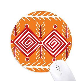 Dıythinker Line Meksika Totems Antik Uygarlık Baskılı Yuvarlak Kaymaz Kauçuk Mouse Pad