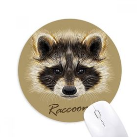 Dıythinker Little Mischievous Kahverengi Rakun Hayvan Baskılı Yuvarlak Kaymaz Kauçuk Mouse Pad