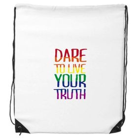 Dıythinker Live Your Truth LGBT Gökkuşağı Bayraklı Sırt Çantası