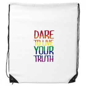 Dıythinker Live Your Truth LGBT Gökkuşağı Bayraklı Sırt Çantası