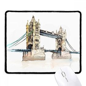 Dıythinker London Bridge in London England Kaymaz Siyah Başlıklı Kenarlar Mouse Pad