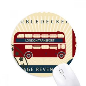 Dıythinker Londra Çift Kat Damga İngiltere İngiltere İngiltere Baskılı Yuvarlak Kaymaz Kauçuk Mouse Pad
