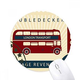 Dıythinker Londra Çift Kat Damga İngiltere İngiltere İngiltere Baskılı Yuvarlak Kaymaz Kauçuk Mouse Pad