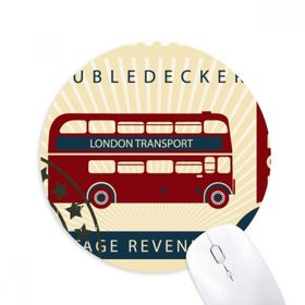 Dıythinker Londra Çift Kat Damga İngiltere İngiltere İngiltere Baskılı Yuvarlak Kaymaz Kauçuk Mouse Pad