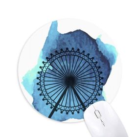 Dıythinker Londra Gözü Dönme Dolap İngiltere İngiltere Baskılı Yuvarlak Kaymaz Kauçuk Mouse Pad