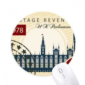 Dıythinker Londra Parlamento Damga İngiltere İngiltere İngiltere Baskılı Yuvarlak Kaymaz Kauçuk Mouse Pad