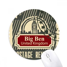 Dıythinker Londra Posta Geliri Birleşik Krallık Baskılı Yuvarlak Kaymaz Kauçuk Mouse Pad