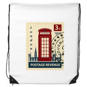 Dıythinker Londra Telefon Kulesi Stamp İngiltere Şehir Sırt Çantası
