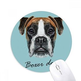 Dıythinker Lop-eard Boxer Köpek Hayvan Baskılı Yuvarlak Kaymaz Kauçuk Mouse Pad