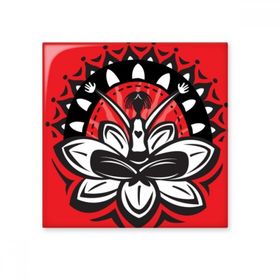 Dıythinker Lotus Silüeti Meksika Meksika Seramik 10x10 cm Seramik Karo