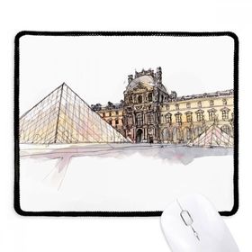Dıythinker Louvre Müzesi Paris Fransa'da Kaymaz Siyah Başlıklı Kenarlar Mouse Pad