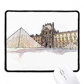 Dıythinker Louvre Müzesi Paris Fransa'da Kaymaz Siyah Başlıklı Kenarlar Mouse Pad