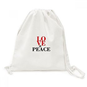 Dıythinker Love and Peace World No War Tuval İpli Sırt Çantası