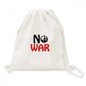 Dıythinker Love and Peace World No War Tuval İpli Sırt Çantası