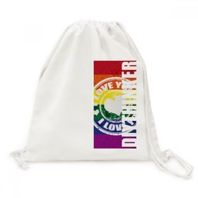 Dıythinker Love LGBT Gökkuşağı Postmark Kanvas İpli Sırt Çantası