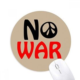 Dıythinker Love Peace World No War Baskılı Yuvarlak Kaymaz Kauçuk Mouse Pad