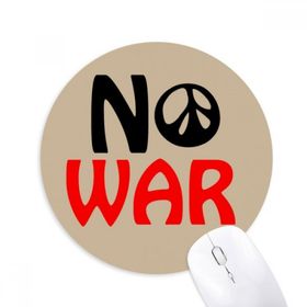 Dıythinker Love Peace World No War Baskılı Yuvarlak Kaymaz Kauçuk Mouse Pad