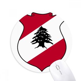 Dıythinker Lübnan Asya Ulusal Amblem Baskılı Yuvarlak Kaymaz Kauçuk Mouse Pad
