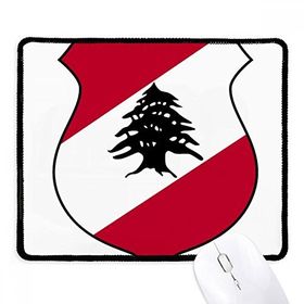 Dıythinker Lübnan Asya Ulusal Amblem Kaymaz Siyah Başlıklı Kenarlar Mouse Pad