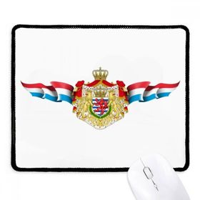 Dıythinker Lüksemburg Bayrağı Ulusal Amblem Kaymaz Siyah Başlıklı Kenarlar Mouse Pad