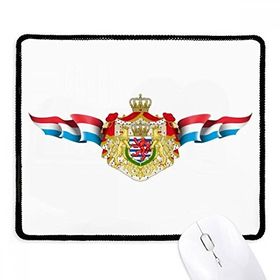 Dıythinker Lüksemburg Bayrağı Ulusal Amblem Kaymaz Siyah Başlıklı Kenarlar Mouse Pad
