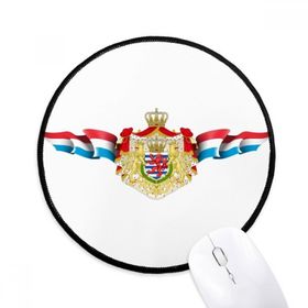 Dıythinker Lüksemburg Ulusal Amblemi Ülke Sembol Yuvarlak Kaymaz Mouse Pad