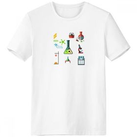DIYthinker M Erkek yuvarlak yaka tişört beyaz