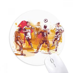 Dıythinker Maç Futbol Spor Baskılı Yuvarlak Kaymaz Kauçuk Mouse Pad