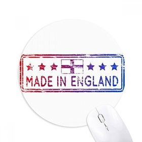 Dıythinker Made in UK England Landmark Bayrak Desenli Baskılı Yuvarlak Kaymaz Kauçuk Mouse Pad