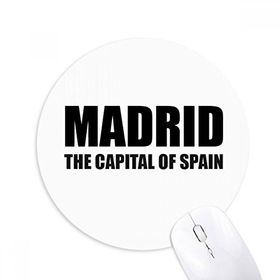 Dıythinker Madrid İspanya'nın Başkenti Baskılı Yuvarlak Kaymaz Kauçuk Mouse Pad