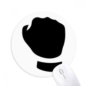 Dıythinker Make A Fist Jest Silüet Desen Baskılı Yuvarlak Kaymaz Kauçuk Mouse Pad
