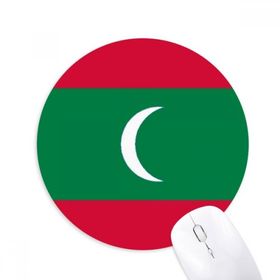 Dıythinker Maldivler Ulusal Bayrak Asya Ülke Baskılı Yuvarlak Kaymaz Kauçuk Mouse Pad
