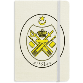 Dıythinker Malezya Asya Ulusal Amblem Kumaş Sert Kapak A5 Defter