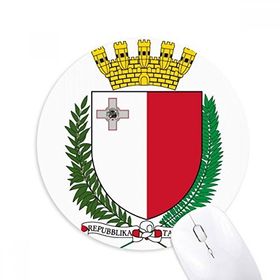 Dıythinker Malta Avrupa Ulusal Amblem Baskılı Yuvarlak Kaymaz Kauçuk Mouse Pad